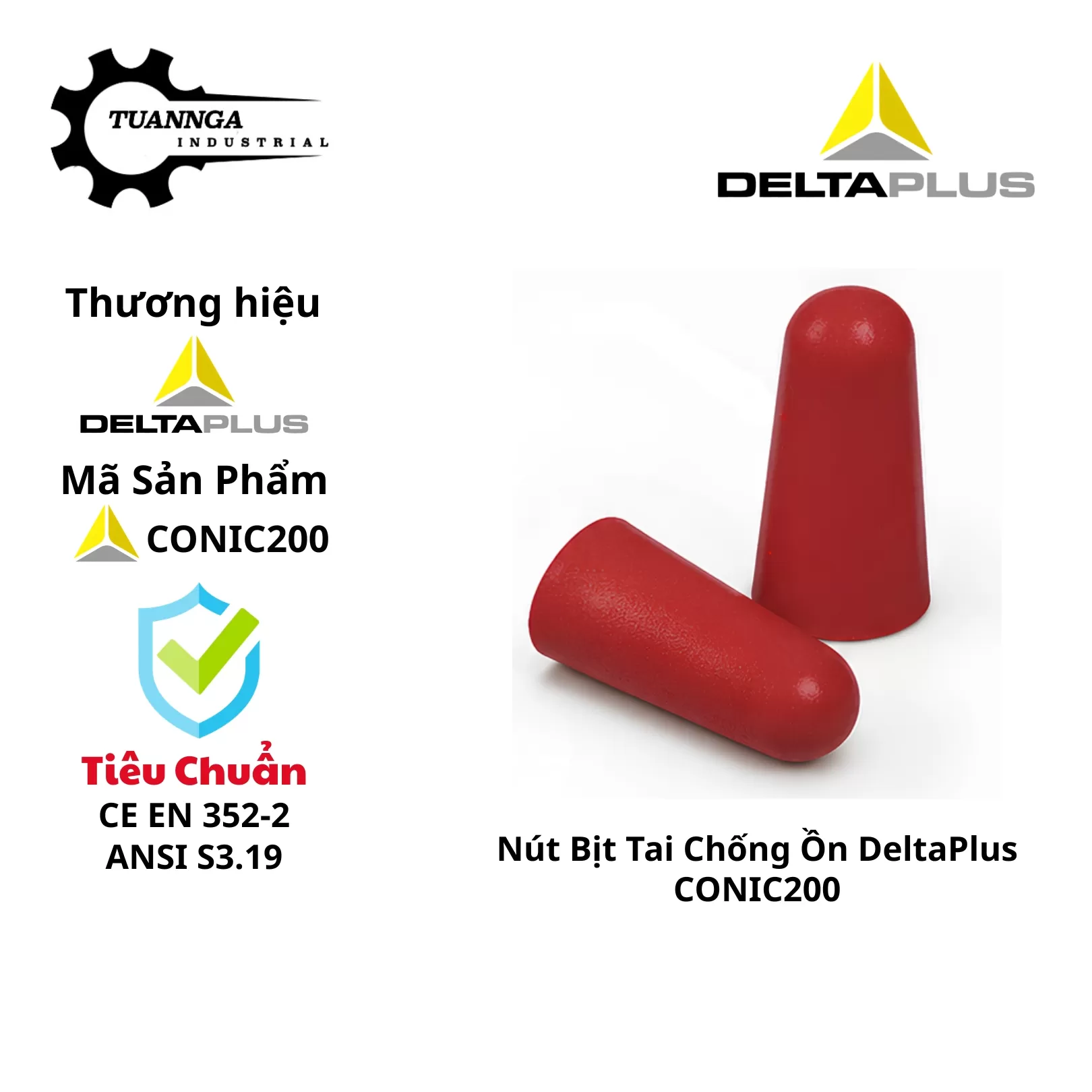 Nút Bịt Tai Chống Ồn Deltaplus CONIC200