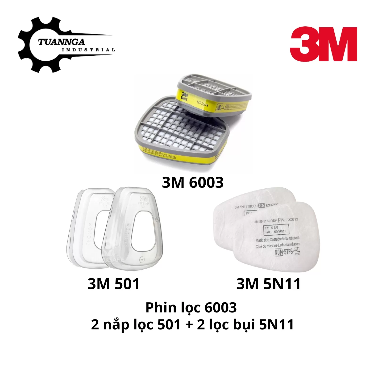 Phin Lọc Mặt Nạ Phòng Độc 3M 6003 (1 Cặp)