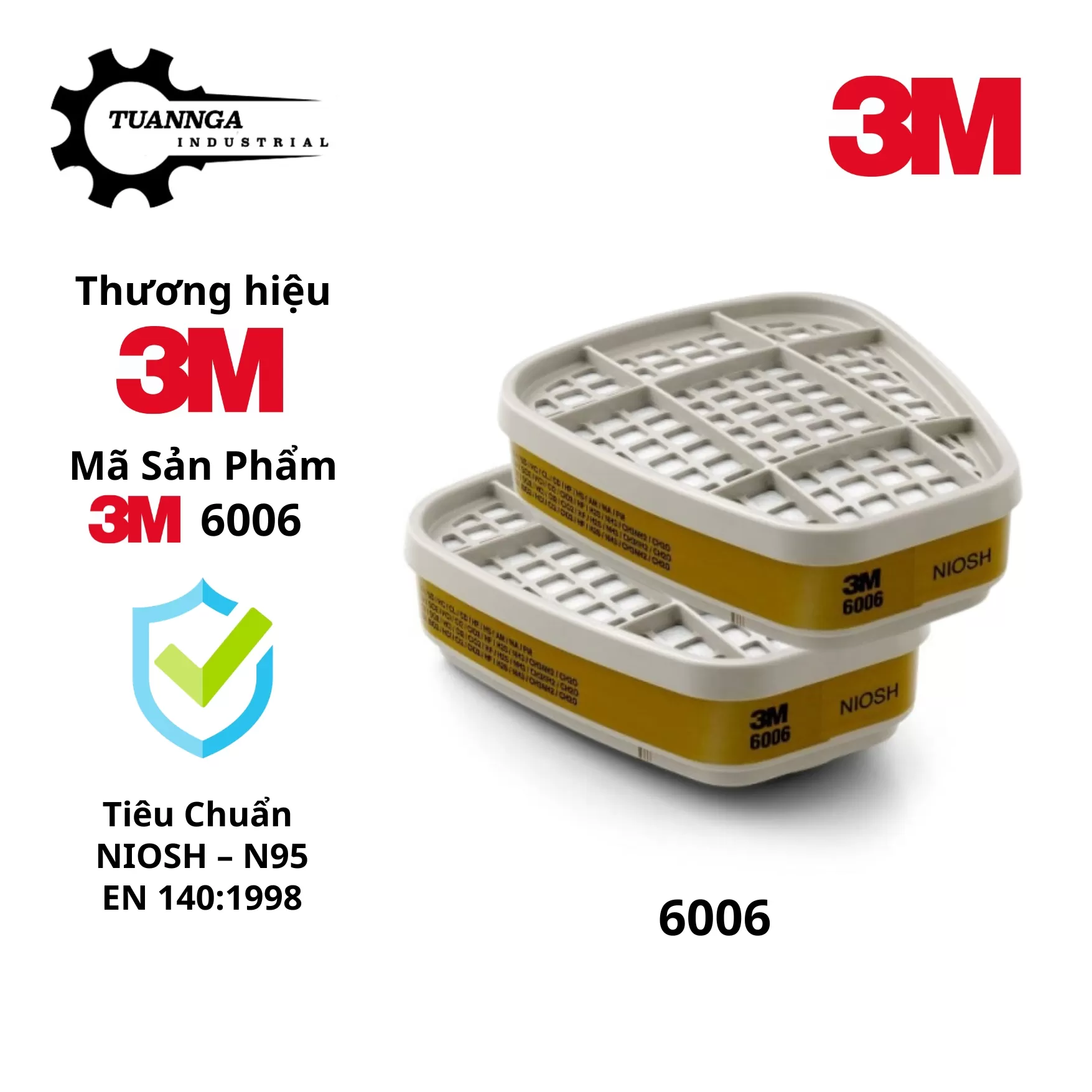Phin Lọc Mặt Nạ Phòng Độc 3M 6006 (1 Cặp)