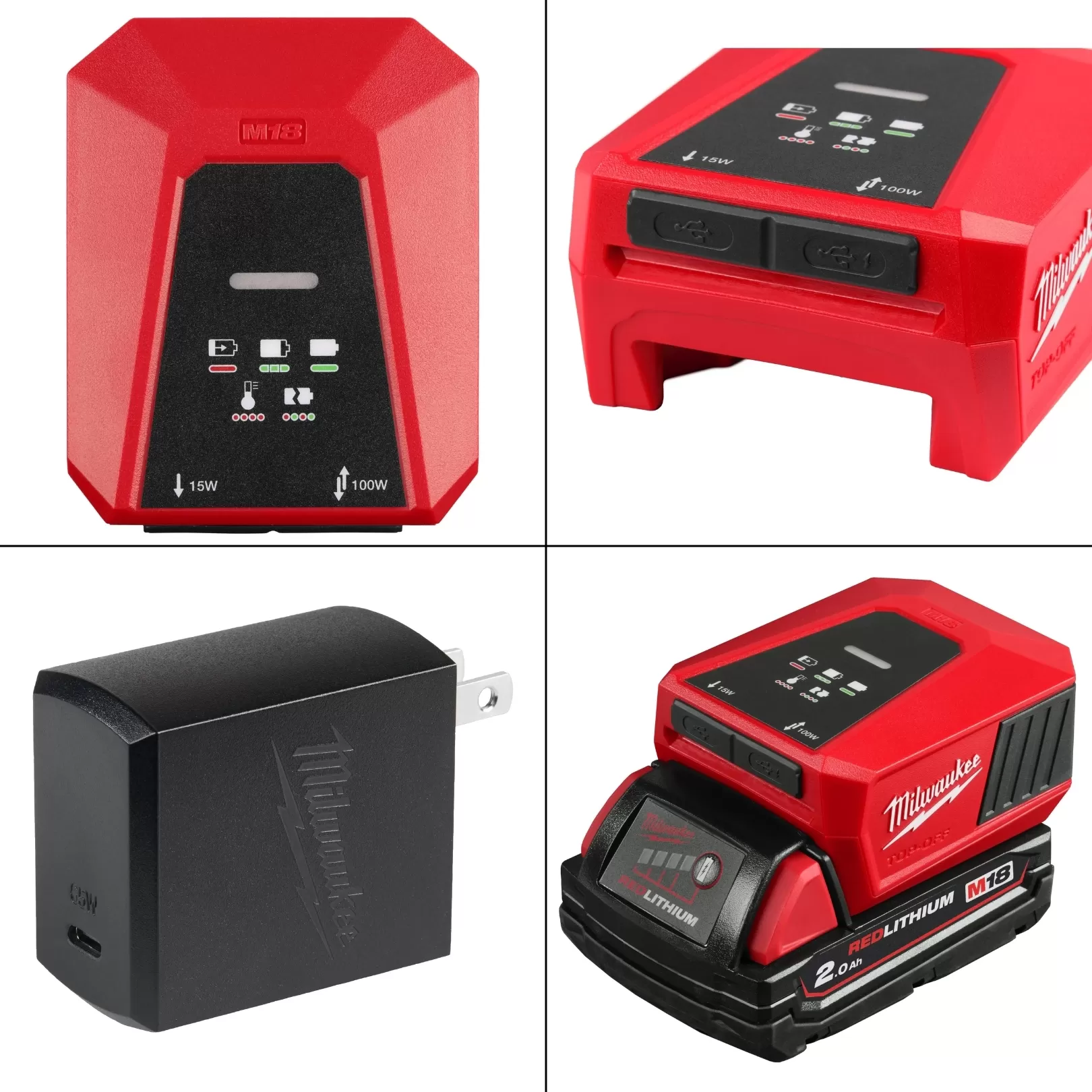 Bộ Sạc Di Động Nhỏ Gọn Milwaukee M18 TC