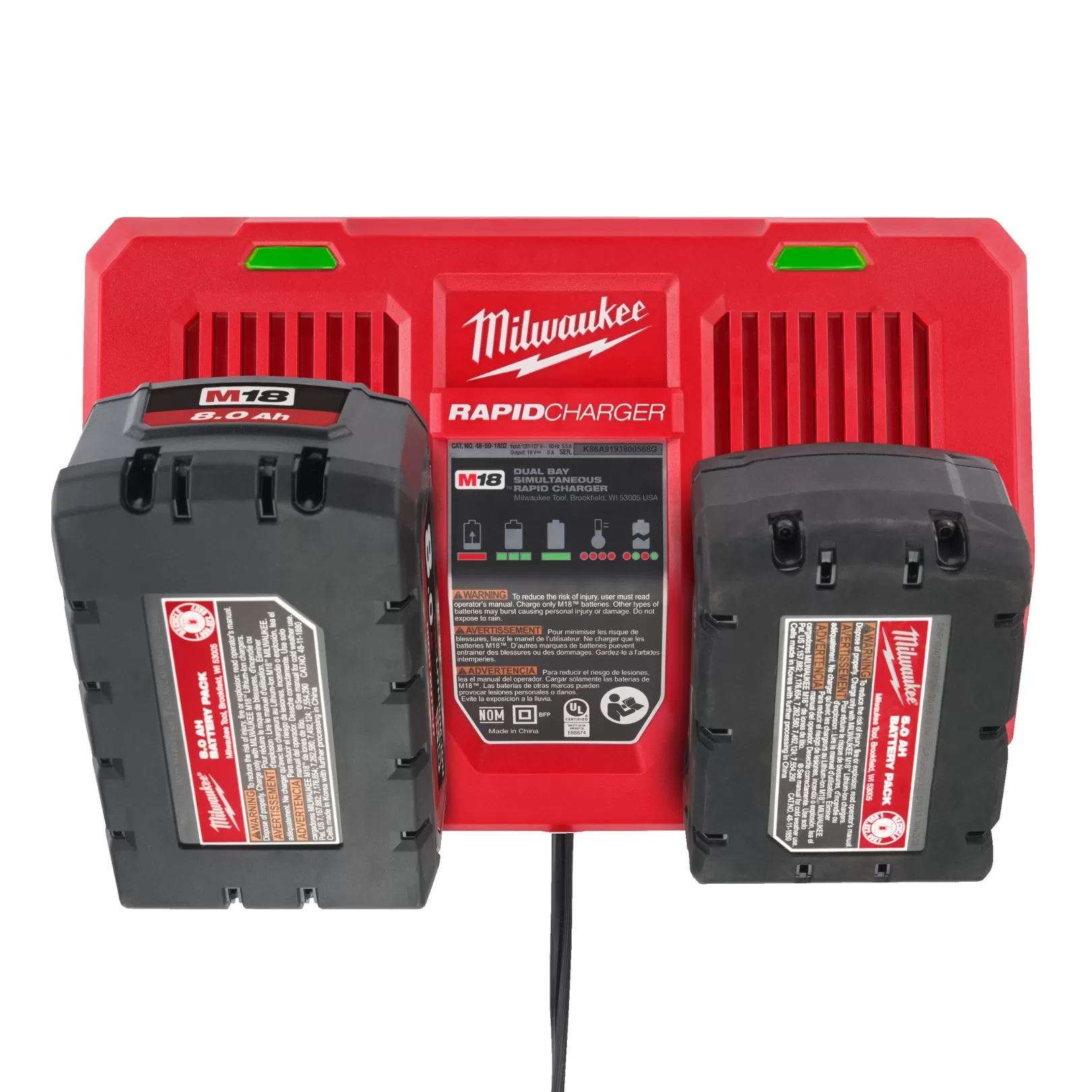 Sạc Nhanh 18V Milwaukee M18 DFC (2 Cổng)