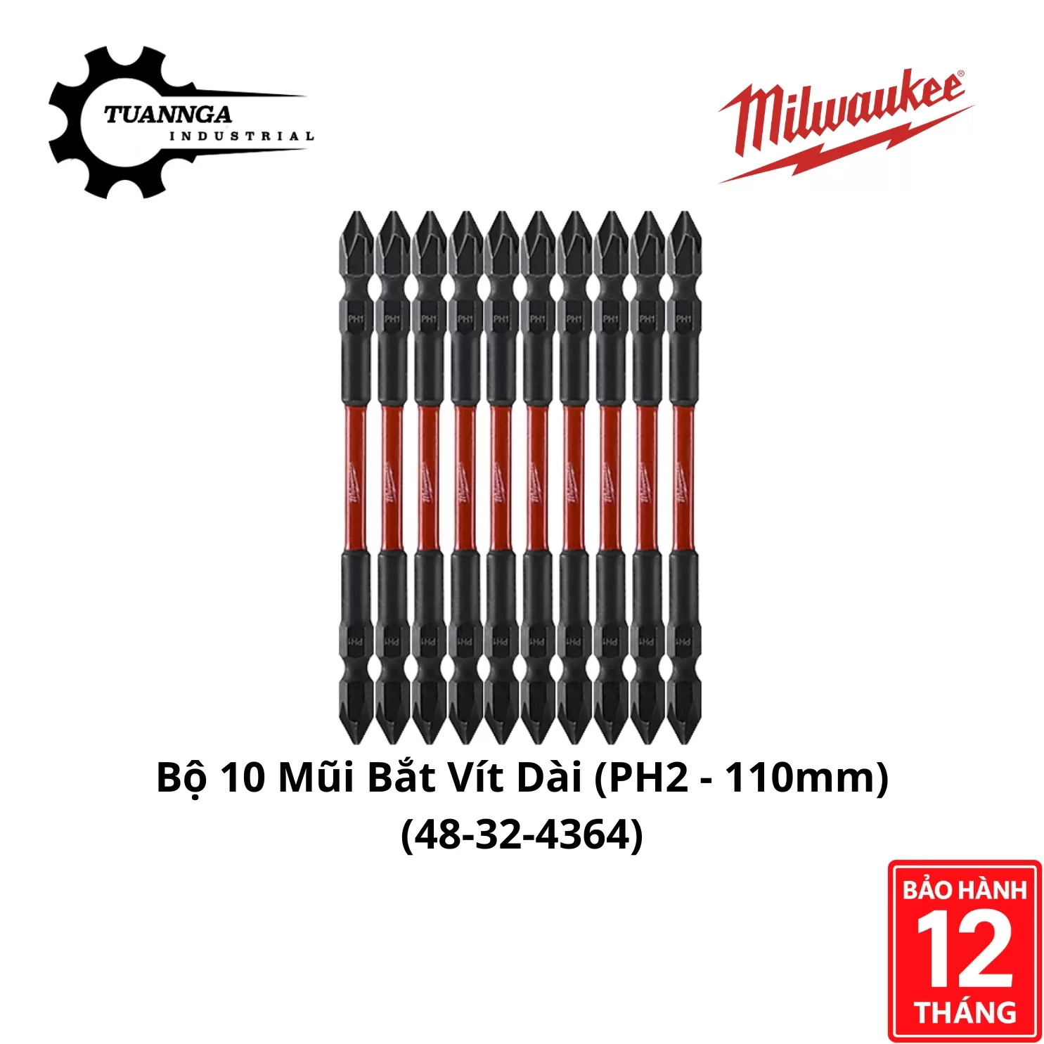 Đầu Vặn Vít Ngắn Milwaukee 48-32-4364 (PH2-110mm)