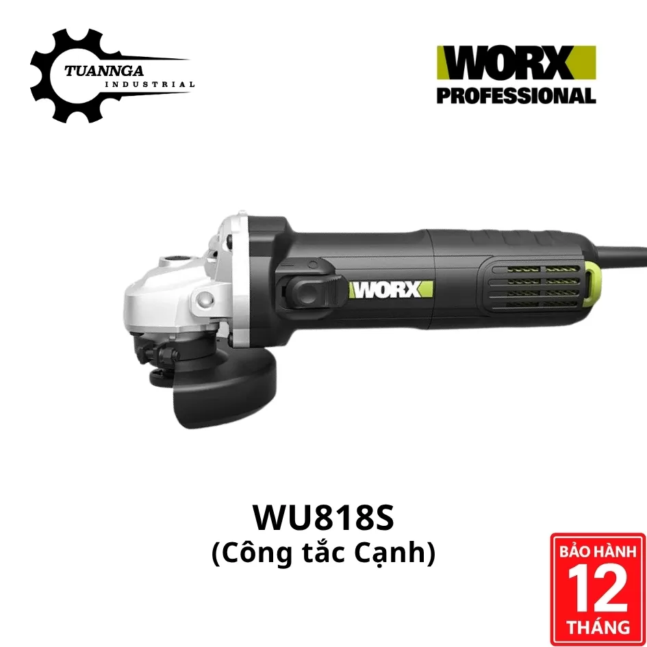 Máy Mài Góc Điện 100mm Worx WU818S (Công Tắc Cạnh)
