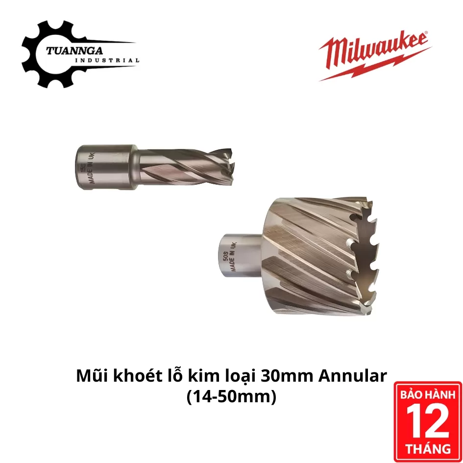 Mũi Khoét Lỗ Kim Loại Annular Milwaukee (12-50mm)